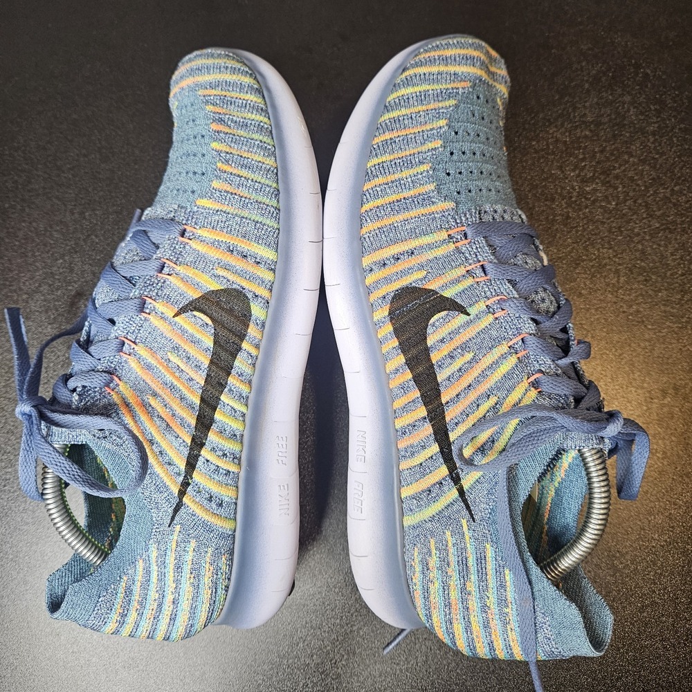 Nike Women's Free RN Flyknit Sneakers Size 8.5 #831070-405 Running Training - Picture 5 of 9